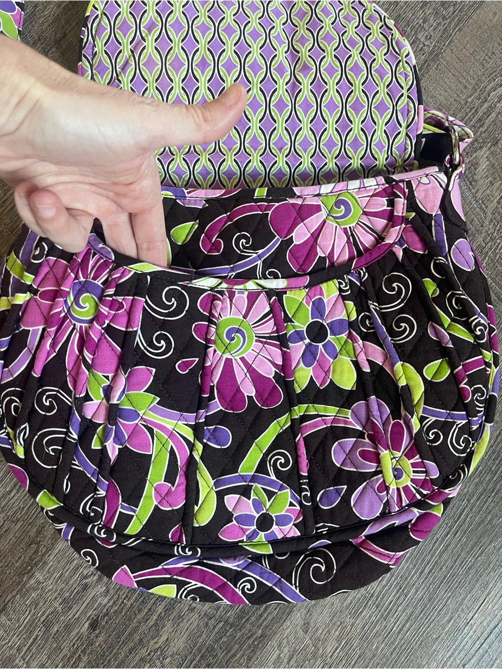 NWOT Vera Bradley Saddle Up Purple Punch print retired - Picture 3 of 10